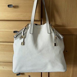 MICHAEL KORS COLLECTION Large White Leather Satchel Shoulder Bag Purse